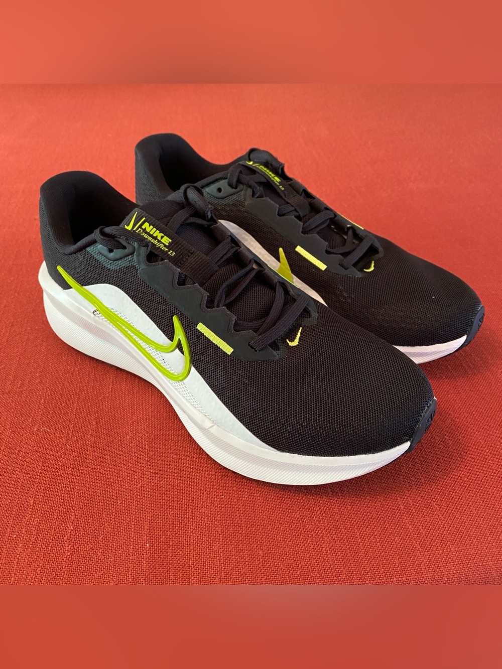 Nike Downshifter 13 Running Shoes FD6476-002 Black White Green Women’s Size 10